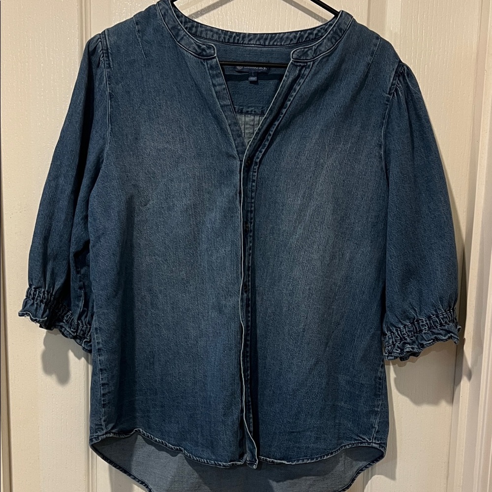 Democracy Denim Blue Button Down Shirt